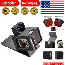 Elegant Card Deck Box for MTG Commander - Magnetic Closure & Dice Tray Included