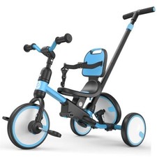 Toddler Tricycle with Push Handle for 1-3,Kids Trike Balance Bike Light Blue