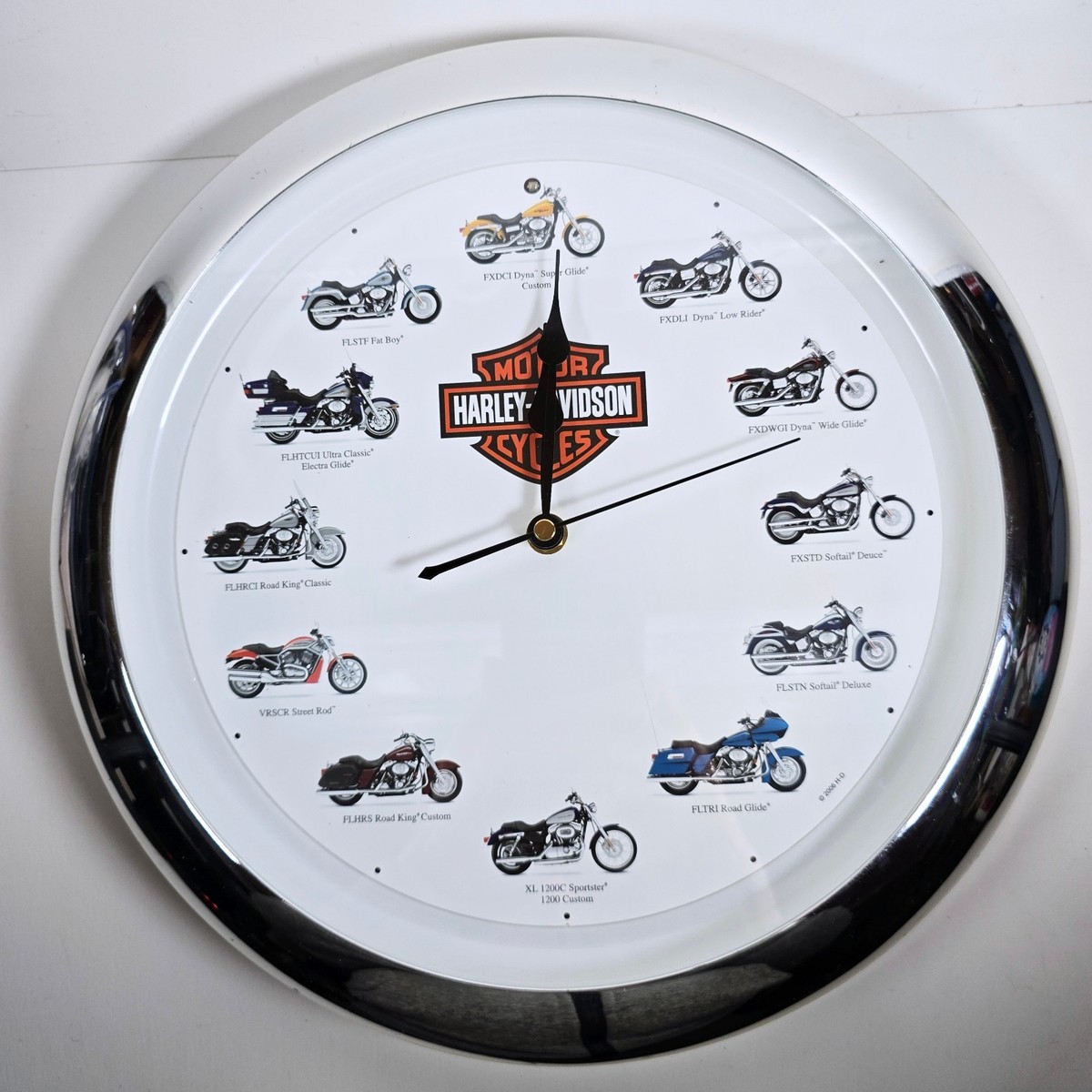 Vintage Harley Davidson Wall Clock Motorcycles Realistic