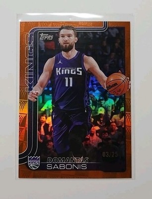 2025 Topps Flagship DOMANTAS SABINIS Season Tip Off Orange Rainbow #3/25 Kings