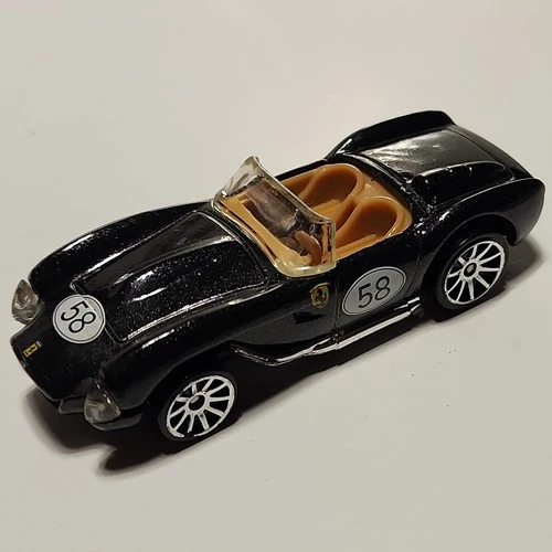 Vintage 1990 Hot Wheels Black Ferrari 250 Testa Rossa 1:64 Diecast Car #58 B16