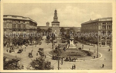 Milano Largo Cairoli and Garibaldi Monument