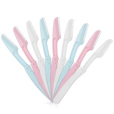 Guduling 9pcs Dermaplane Razors, Brow 1 Count Pack of 9 , Pink, White, Blue