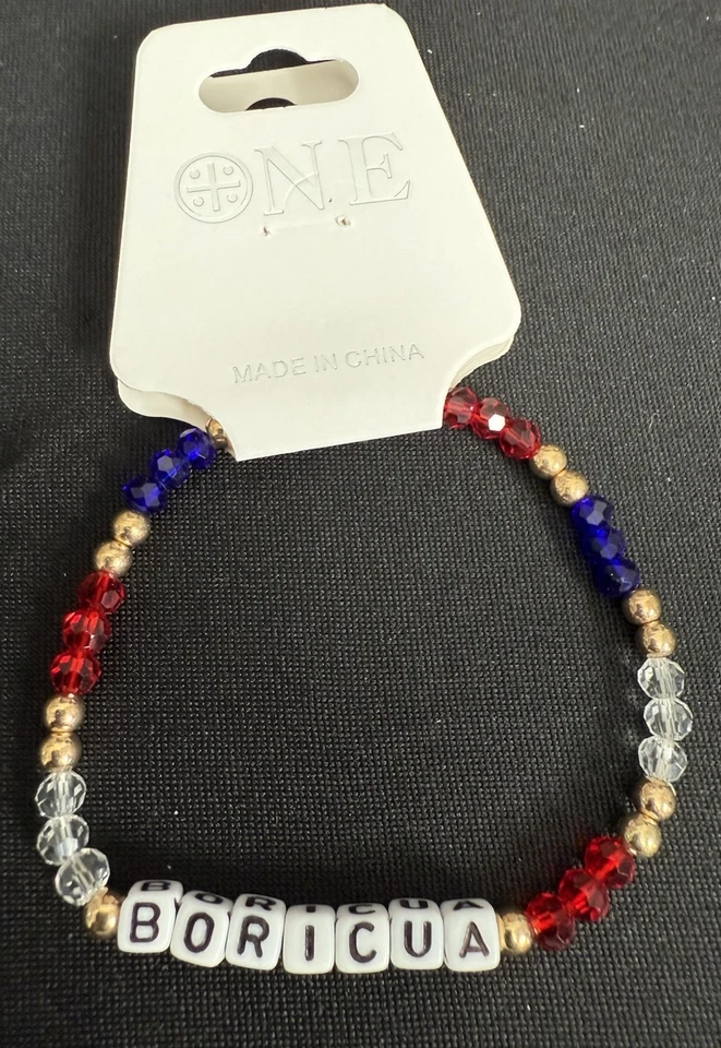 Puerto Rico Bracelet letter with Boricua - Image 2 of 4