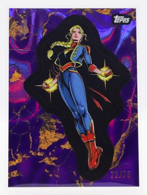 CAPTAIN MARVEL 2025 Marvel Comic Book Heroes Purple & Gold Lava
