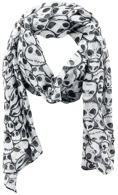 The Nightmare Before Christmas Tuch Unisex Jack Skellington weiß/schwarz