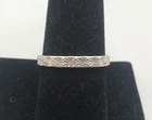 Milor Italy Vtg 925 Sterling Silver Etched Starburst Band Ring Size 9.75