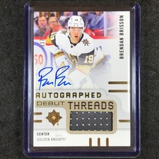 2024-25 Ultimate Hockey BRENDAN BRISSON Auto Debut Threads Rookie Patch 117/199