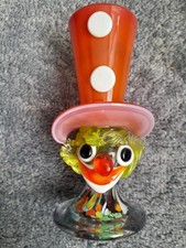 Vintage Maruno Venetian Glass Clown Vase