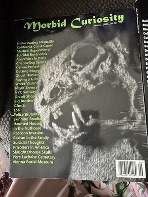 Morbid Curiosity Magazine #6 2002 Goth Dark Horror Exploit Fanzine Indie CLEAN