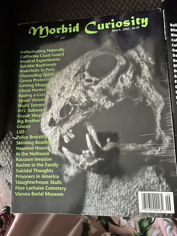 Morbid Curiosity Magazine #6 2002 Goth Dark Horror Exploit Fanzine Indie CLEAN