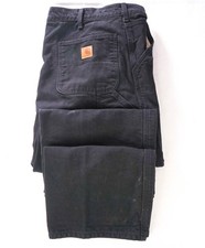  55 CARHARTT - Solid Black Cotton Work Pants - 35W