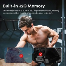 Waterproof Headset Swimming Bluetooth Headphones Bone Conduction Earphone