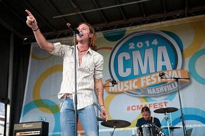 Noll Billings Brad Cummings of Blackjack Billy perform at the 2014- Old Photo
