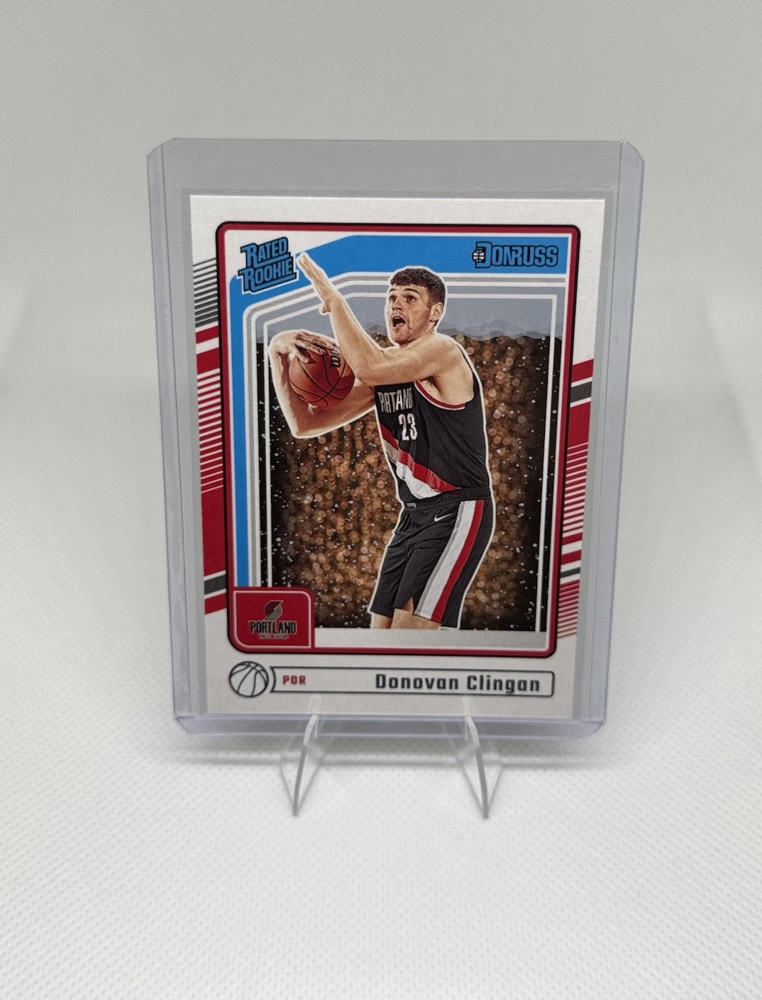 2024-25 Panini Donruss Donovan Clingan #223 Rated Rookie Winter Blazers Card RC