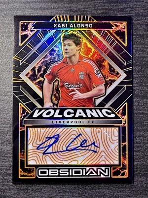   2022-23 Panini OBSIDIAN EPL VOLCANIC XABI ALONSO AUTO /25 FC LIVERPOOL  
