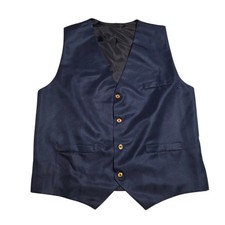 Suit Vest Waistcoat Blue Formal Wedding Prom Groomsman Unbranded Large NEW