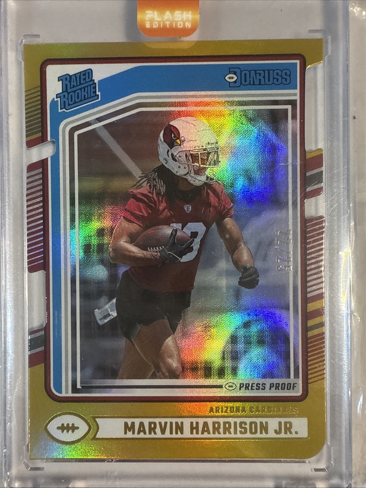 2024 Panini Donruss - Marvin Harrison Jr. #393 Press Proof Gold Die-Cut /25 (RC)