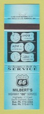 Copertina Matchbook - Milbert's Phillips 66 gas petrolio Pacific Swift Current SK