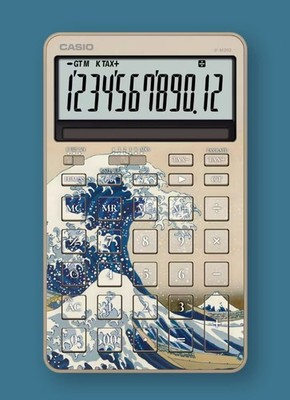 Casio JF-M200-TJ-KHK Stylish Calculator Hokusai Mt. Fuji Design Limited Japan