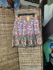 Flower psychedelic Skirt With Pockets Measurements In Photos