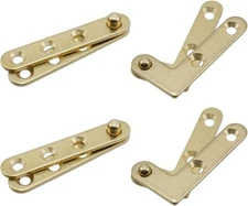 T Tulead Door Pivot Hinges Cabinet Rotating Hinge Fitting Brass Gold 