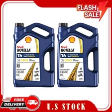 2 Pack Shell Rotella T6 Full Synthetic 15W-40 Diesel Engine Oil, 1 Gallon