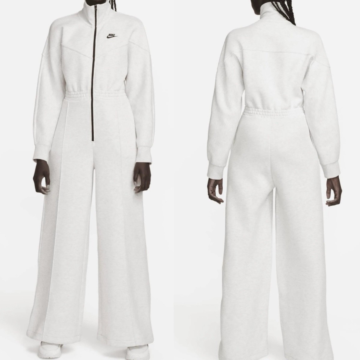 Nike ジャージ ホワイト テックフリースリッパーサイクロトン Nike Tech Fleece Jumpsuit Size XS Womens Grey Sportswear