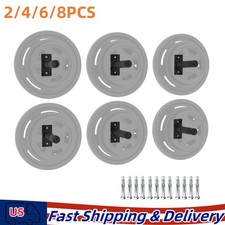 Wall Mounted Weight Plate Holder Fit 2" Weight Plates, Protective Rubber