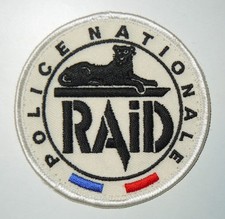 INSIGNE PATCH TISSU  POLICE NATIONALE - RAID - OBSOLETE POUR COLLECTION
