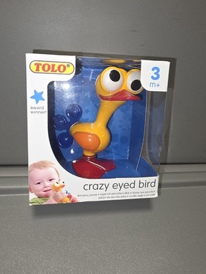 ULTRA SELTENES PREISGEKRÖNTES TOLO CRAZY EYED BIRD BABYSPIELZEUG NEU AB 3 MONATEN