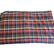 Ralph Lauren Garrison Red Blue Yellow Plaid King Pillow Sham