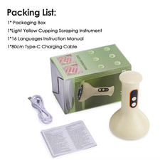 USB Rechargeable Abdominal Massager for Hot Compress and Adjustable Guasha Cuppi