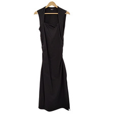 Quince Women Sleeveless Midi Basic Dress Black M