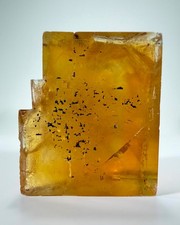 Fluorite Fluorine Yellow Honey and Blue - Yellow Filon, Valzergues, Aveyron, France