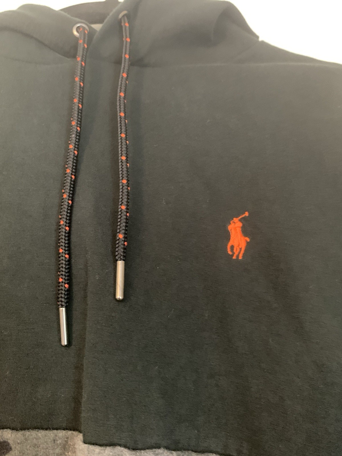 Polo Ralph Lauren mimetica felpa con cappuccio uomo L RL67 felpa con cappuccio logo pony vintage