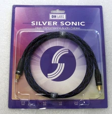 DH Labs Silver Sonic Glass Master Toslink 1 meter Glass Optical Cable 