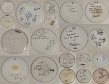 Autographed Drumhead Lot of 19 Assorted