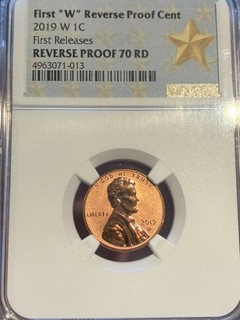 2019 W 1 Lincoln Cent Reverse Proof NGC Rev PF 70 RD First Day of issue