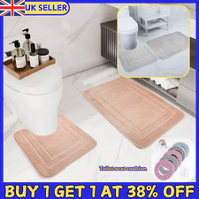 Non Slip Bath Mat Extra Large Bathroom Rug Water Absorbent Toilet Pedestal Mats.