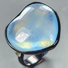 Gemstone 28 ct Natural Aquamarine Ring 925 Sterling Silver Size 9 /R442457