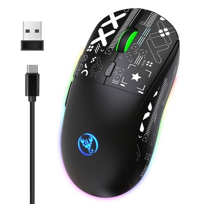  T90 2,4G Kabellose Mechanische Maus RGB-Gaming-Maus Ergonomische 3600D7550