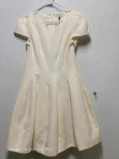 HALSTON HERITAGE - Notch neck Dress - Size 4 - White - NWT