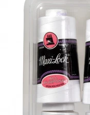 1 Cone Maxi Lock THREAD Serger Overlock White Poly 3000 yds All Purpose Spool