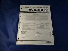 Yamaha AVX-100/U Stereo Integrated Amplifier Service Manual