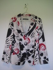 Marina Rinaldi Bnwot Unusual Floral Belted Wedding Races Jacket Size 21 Uk 16