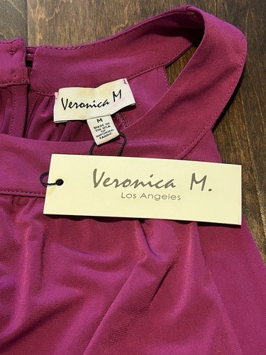 Veronica M Banded Hi Neck Dress Top~Azalea Stretchy Elastic Bottom USA  Size Med - Picture 10 of 12