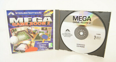 Mega Game Room 2 Sterling Software PC Computer Game CD-Rom Disc Vintage Game