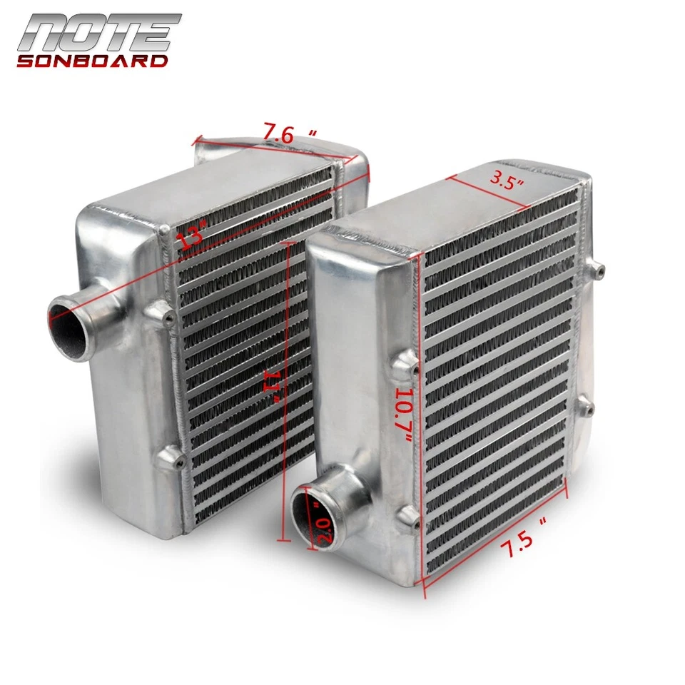 Twin Turbo Dual Side Mount Aluminum Intercoolers Fit For 90-96 NISSAN 300Zx Foto 2 de 4