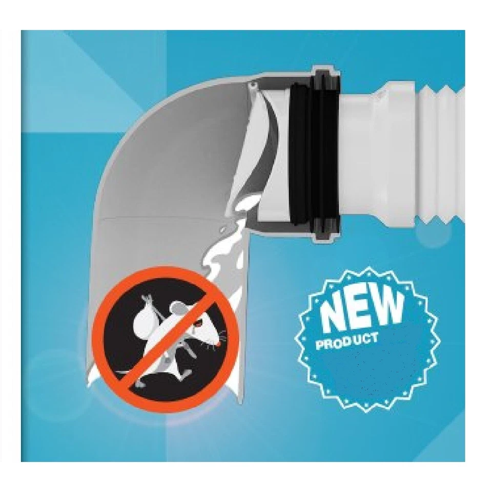 2X Rattenschutz Ø DN 90-100/110 Rattensperre Ratten-Klappe abwasserrohr WC - Bild 3 von 3